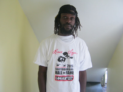 A Rasta kid wearing a Bruce Logan "T" Shirt in the Virgin Islands