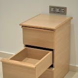 Horizontal Oak Bedside Cabinet