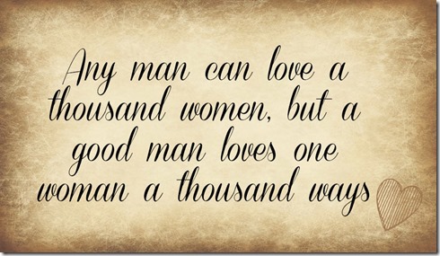 A man can love a woman