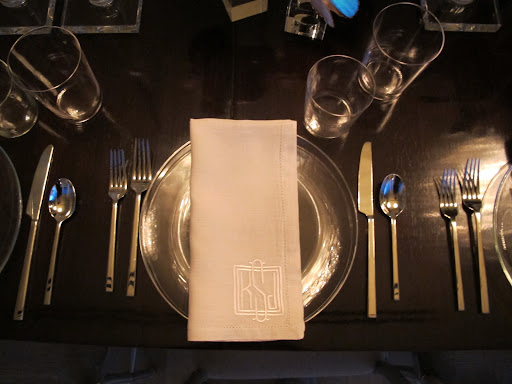 I kept the table settings clean and simple so the decorations and food could shine.