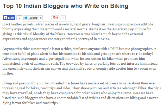 Dealstan Shopping Blog • Top 10 Indian Bloggers who Write on Biking