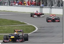 Vettel precede Hamilton e Alonso nel gran premio del Canada 2012