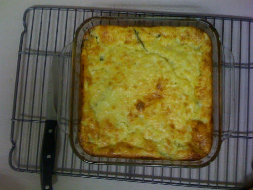 Straight from the oven is Marisa's spinach torta. Straight from the oven is Marisa's spinach torta.
