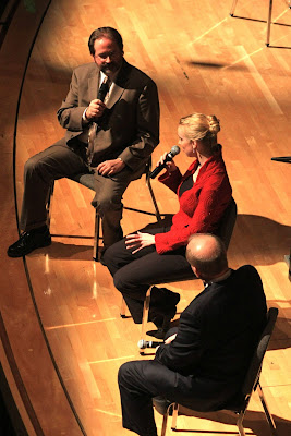 Chris Morrison, Molly Carr, and Theodore Kuchar at the pre-concert talk