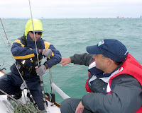 NOOD 2011 / NOOD 2011: Saturday, Lior and Bryan high-fiving on Vayu on the way home.