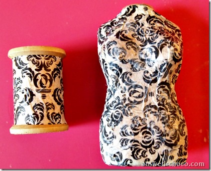 Damask Tissue Mini Dress Form