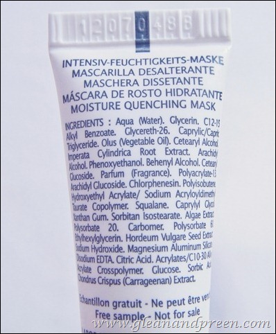 Thalgo Moisture Quenching Mask Ingredients Thalgo Moisture Quenching Mask Ingredients