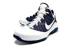 nike lebron 7 ps gr white navy red 8 01 Nike Air Max LeBron VII (7)   White/Navy/Gold Sample Actual Photos
