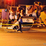 Friday evening, a Yolo Transit Bus colided with a vehicle at the intersecion of L St and 4th St in Downtown Sacramento. The driver of the vehicle suffered minor injuries. News_111118_YoloBusVsVehic