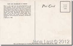 Elsie and Beauregard In Person Postcard pg. 2