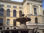 Fountain in back yard
