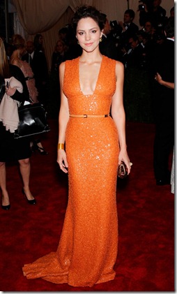 Katharine McPhee Paraded Her Curves In A Sleek Orange Dress