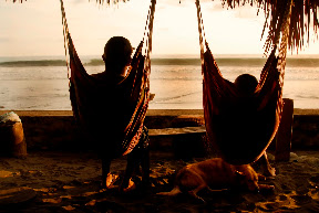 Surf House El Zonte zona relax - vista onde