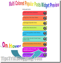 Multi Colored Posts Widget