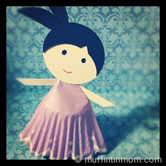 paper cupcake liner doll