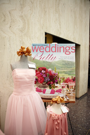 Bridesmaid dress by Cynthia Rowley for Dessy and a flower girl dress by Ash & Robbins. Bridesmaid dress by Cynthia Rowley for Dessy and a flower girl dress by Ash & Robbins.