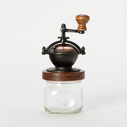 hand-cranked coffee bean grinder
