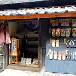 wooden Japanese sandals at Edo Wonderland in Nikko, Japan 