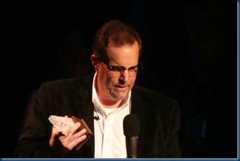 Accepting the award for IBMA Instrumental Group of the Year, The Boxcars,  is Adam Steffey, 2011