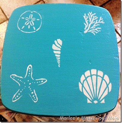 Painted Stool Top