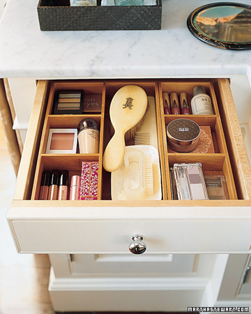 Wooden boxes and trays help categorize the items and are available in various sizes and materials, so they can be mixed and matched to fit any sort of drawer. Wooden boxes and trays help categorize the items and are available in various sizes and materials, so they can be mixed and matched to fit any sort of drawer.
