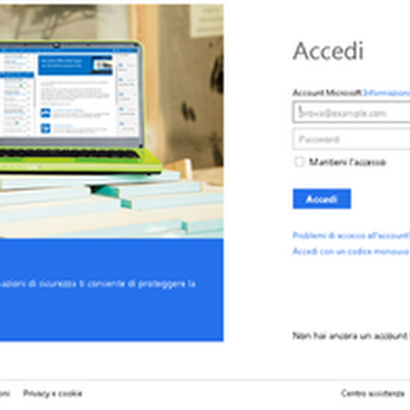 Guida a Windows 8: definizione di un account Microsoft.