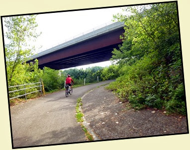 03 - Mohawk River (Erie Canal) Bike Trail heading SE - passing under the interstate toward Schenectady