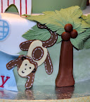 Hand painted gumpaste monkey