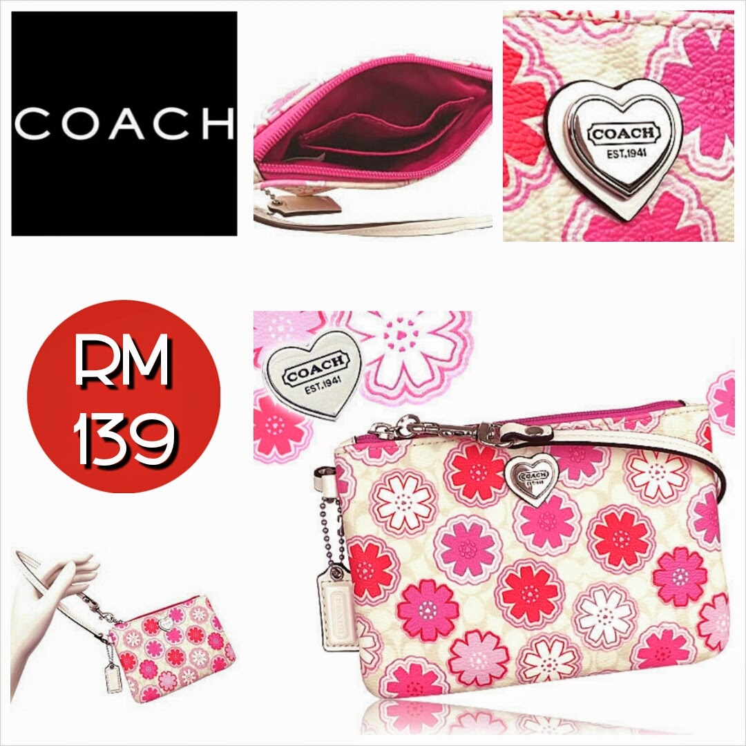 COACH Floral Print Small Wristlet (White Multicolour) SOLD OUT