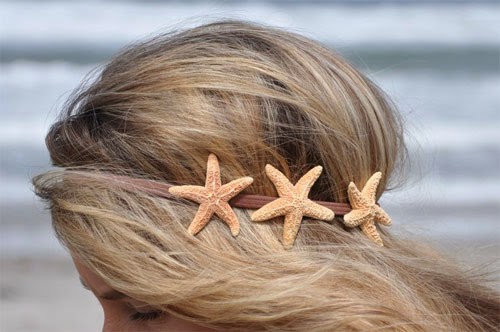Inspiração: estrela do mar - headband enfeite de cabelo