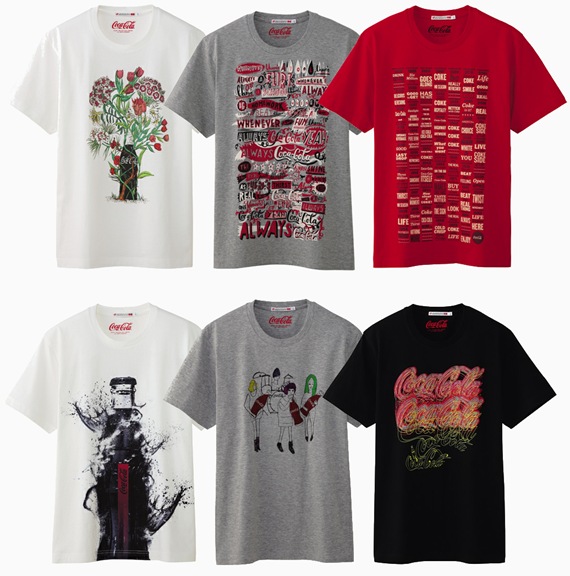 Uniqlo lança linha de camisetas da Coca-Cola com estampas exclusivas. coca cola uniqlo collection