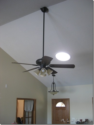 Spray painted ceiling fan