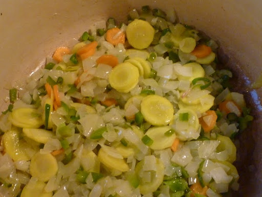 Vegetables nice and tender.