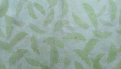 ECO PRINT Birnenblätter auf Seide