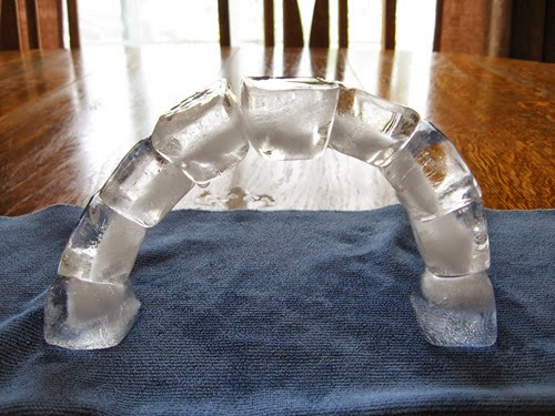 An Ice Arch from Almost Unschoolers