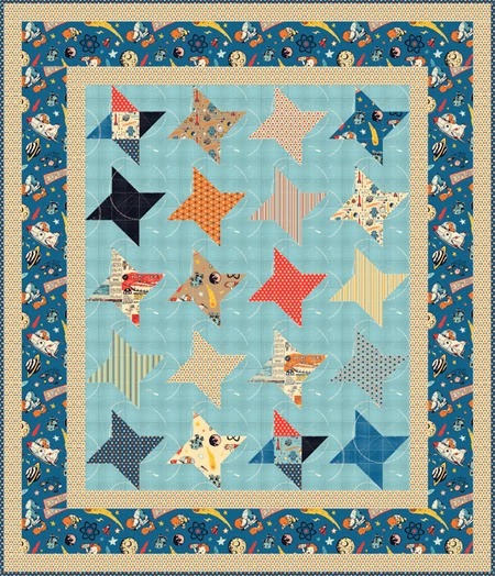 Free quilt pattern using Rocket Age fabrics