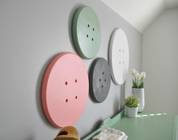 Button Wall Art for Craft Room