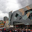 Throngs of Footy Fans at Federation Square - Melbourne, Australia