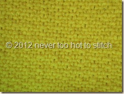 2012 string bag base linen stitch close up