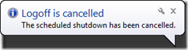 Apagado cancelado en Windows