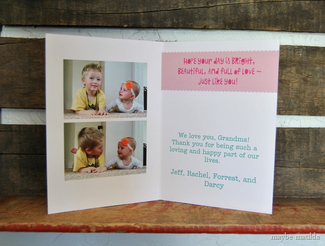 personalized mother's day card