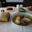 Omozakana: Simmered Sea Bream and Turnip served with Gin an Sauce, Kintoki Carrot and steamed Tawara Rice