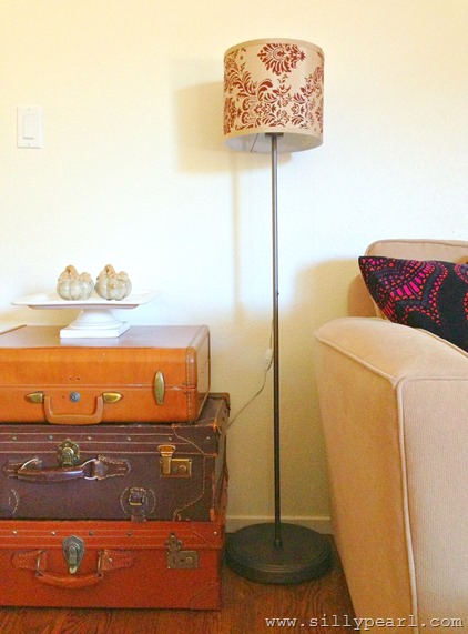Transform a Torchiere Lamp to a Drum Shade Floor Lamp --The Silly Pearl Transform a Torchiere Lamp to a Drum Shade Floor Lamp --The Silly Pearl