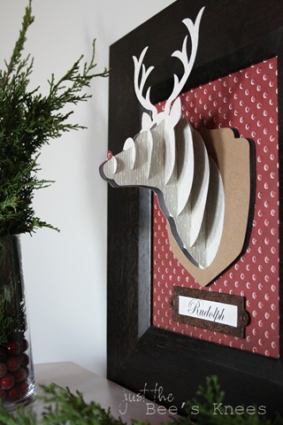 Rudolph 3D wall art - Just The Bee's Knees 