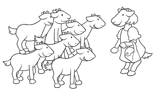 El lobo y los 7 cabritillos para colorear - Imagui El lobo y los 7 cabritillos para colorear - Imagui