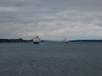 Ferry rendezvous at sea