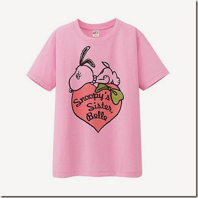 Uniqlo Kids Peanuts Short Sleeve Graphic T-Shirt Pink