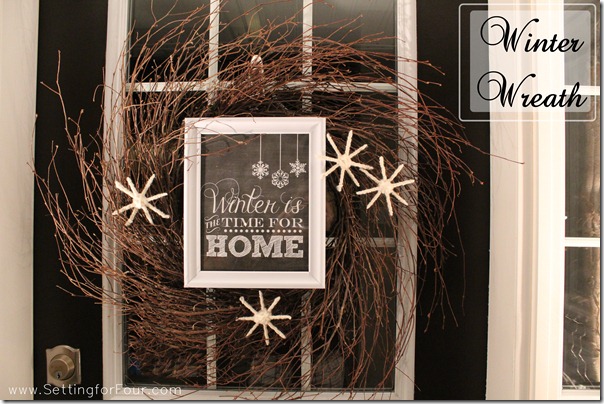 Winter wreath diy from Setting for Four #diy #craft #tutorial