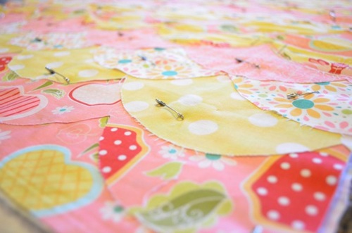 Pin everything! Start sewing raw edges.