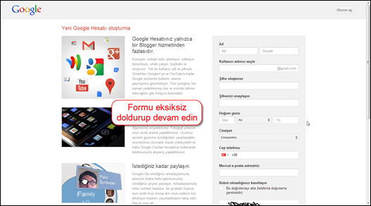 Blogger Blog Oluşturma